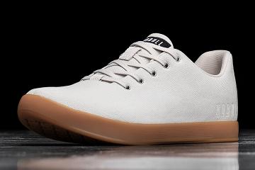 White Nobull Ivory Gum Canvas Women's Trainers | CA Q1999M